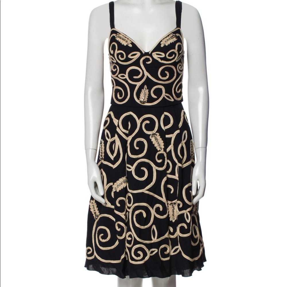 Louis Vuitton navy blue midi dress FR36